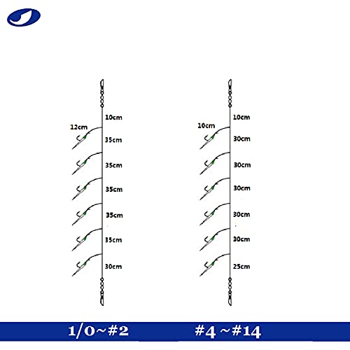 OCEAN CAT 10 Paquetes de Señuelos de Pesca con Plumas Blancas y Rojas, Anzuelos de Acero de Alta Calidad para Agua Dulce y Salada miniatura 4