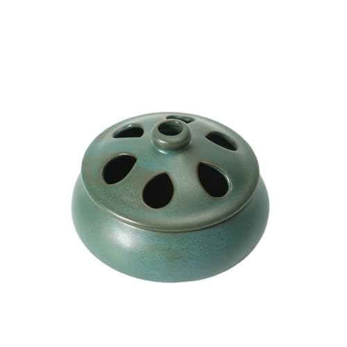 Uchwyt na kadzidło, Ceramiczny kadzielnik do użytku domowego, antyczny uchwyt na kadzidełka dla kobiet, prezent Dzień Matki(Green)