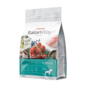 Italian Way Ideal Weight Hypoallergenic für ausgewachsene Hunde Medium Maxi mit Forelle und Blaubeeren, 3 kg