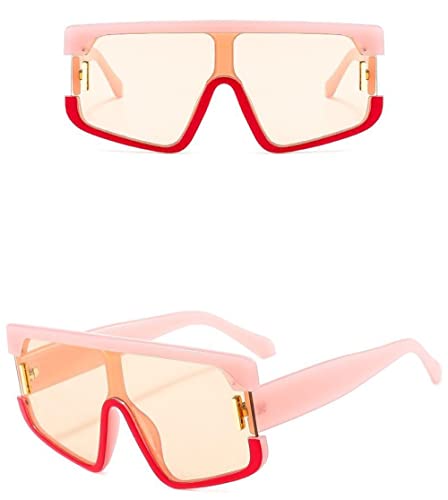 Lunettes de soleil carrées surdimensionnées UV400 pour homme et femme look luxe tendance C5