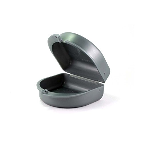 Dr. Bauer´s Zahnspangenbox - KFO-Dose groß 4,1cm (silber/grau) Cover