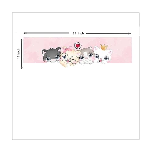 Image of DARSHANAM WORLD Beatiful Designer Ac Cover |Cutest Printed Air Conditioning Dust Cover For Indoor & All Type AC Split Covers |Colorfull Folding Designer Ac Cover (Cute Pink Cats 1.5 Ton)