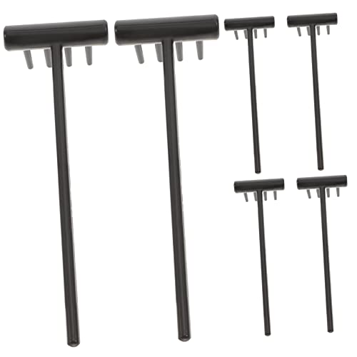 Holibanna 6 Piezas rastrillo de Arena rastrillo Zen Arena de jardín Zen pequeño rastrillo decoración Dormitorio tamishome rastrillos de Mesa de Arena Mini rastrillos Zen el plastico Black