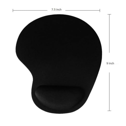 Image of Gaming Mouse Pad with Wrist Support, Ergonomic Wrist Rest for Keyboard & Mouse, Soft Cushioned Wrist Pad for Computer, Laptop, Office, Work, Gaming & Study, Black, 1 Pc