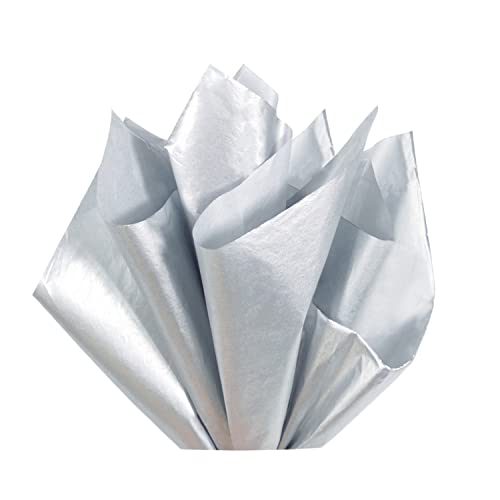 100 Sheets 20"X14" Silver Gift Wrapping Tissue Paper Bulk Metallic Paper For Gift Bags,Mother's Day Weddings Birthday Showers Arts Craft Party Favor Decoration #TOP3
