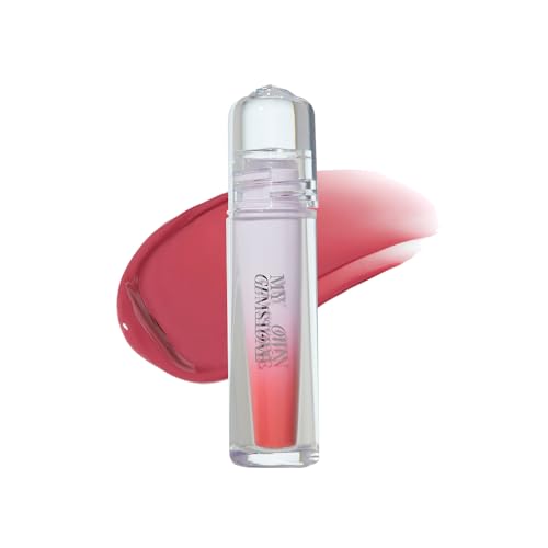 Image of ETUDE Over Glowy Lip Stain Tint #14 Hey Pearl | Non-Sticky Vegan Lip Tint | Moisturized & Long-lasting Lip Gloss | Daily Tint for Dry Lips, Korean Makeup