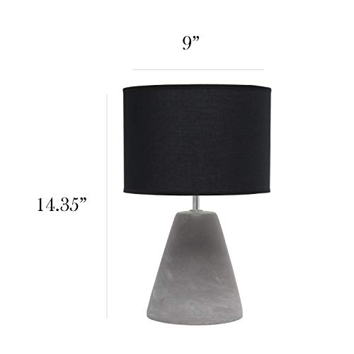 Simple Designs Lt2059-Blk Pinnacle Concrete Table Lamp, Black #TOP2