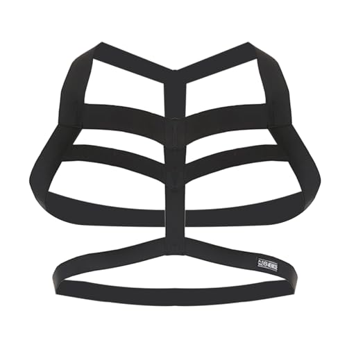 Image of Mens Harness Belt Nylon Elastic Body Shoulder Strap Sexy Halter Club Wear Cosplay Costume
