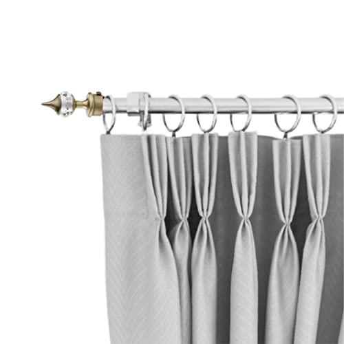 INKART� Diamond Stainless Steel Curtain Bracket Parda Holder with Support 1 Inch Rod Pocket Finials Designer Door and Window Rod Support Fittings (Pack of 2, Antique) - Image 4