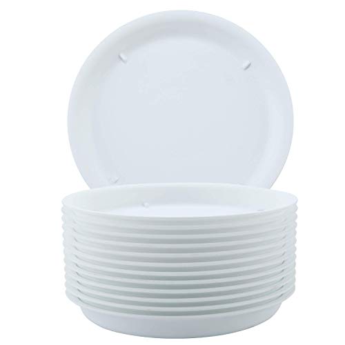 T4U 4.5 Inch Plastic Plant Pot Saucer Tray Pack of 12