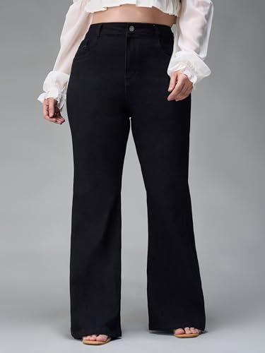 Image of Miss Chase A+ Women's Bootcut High Rise Regular Stretchable Denim Jeans