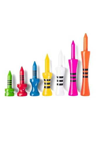 Green Swing Bamboo Golf Tees Mixed Sizes, Full Colour Edition, Mixed: 7 Different Sizes (5 of each) - Image 4