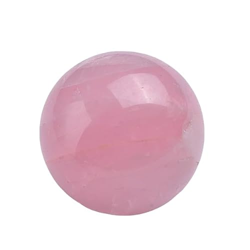 Nibhz One Color Crystal Ball Rose Quartz Natural Crystal Ball Good Luck Goods Feng Shui Ornament Demagnetization Increase Money Luck Increase Luck Love Luck Luck,90Mm