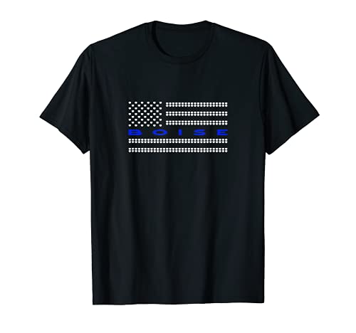 Thin Blue Line Heart Boise Idaho Police Officer ID Cops T-Shirt