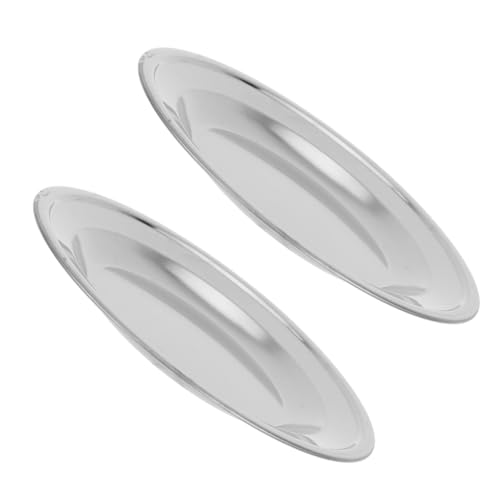 ULTECHNOVO 2pcs Stainless Steel Tea Bag Holder Dish Round Plate Organizer for Kitchen Storage Chic and Modern Design Drip Containment Metal Tray for Home and Office