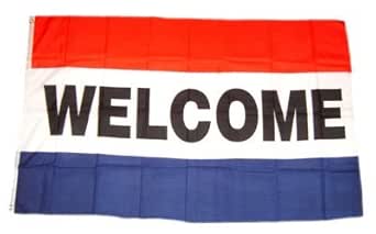 Fahne / Flagge Herzlich Willkommen Herz 90 X 150 Cm