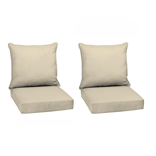 Image of Arden Outdoor Deep Seat Cushion Set, 2-Pack, 22x24, Tan