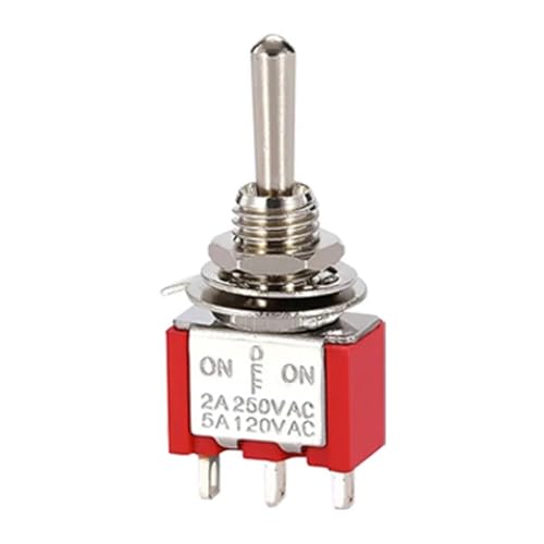 Mini interrupteur bascule ON-ON MTS-102 unipolaire double jet 120V 6A pour circuit