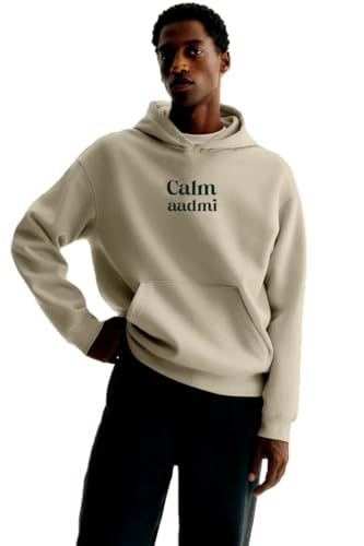 Image of Besick Cotton Warm Hooded Neck Pullover Calm Aadmi Kaleshi Aurat Printed Couple Hoodies
