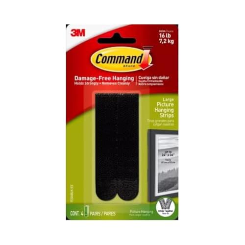 Image of Command Large Adhesive Picture Hanging Strips (17206BLK)