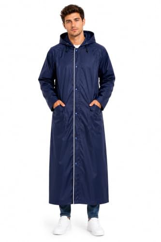 Image of Romano nx Men's 100% Waterproof Raincoat, Hooded, Reversible Double Layer, 3 Years Warranty