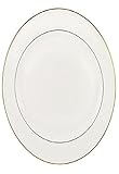 Lenox Continental Dining Gold 16' Oval Platter, 4.00 LB, White