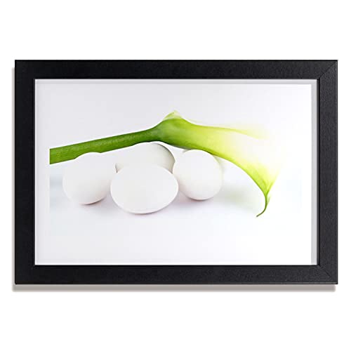 Affiche encadrée des œufs de 30x20 cm avec cadre en MDF pour décoration murale Tulup