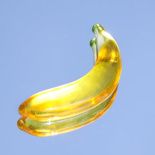 Figura decorativa cristal banana 9x2 cm