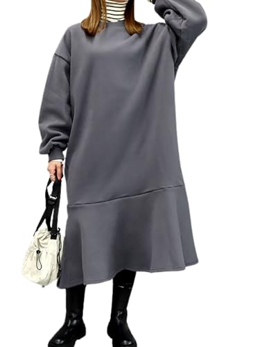 袖ボリューム前後2WAYマーメイドスウェットワンピース