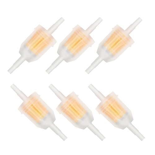Xkzhrr Kraftstofffilter 6 Stück 6mm / 8mm Benzinfilter Universal Gasöl kraftstofffilter benzin Flüssigkeitsfilter Benzinfilter für Rasenmäher Auto Motorrad Roller Mofa Diesel Moped