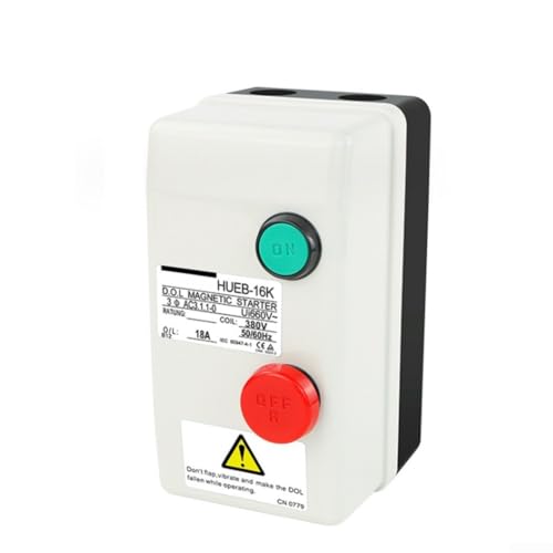 Sandyseptember Arrancador de motor eléctrico, interruptor de arranque de motor trifásico, impermeable, para compresor, rendimiento confiable (12.5-18A)