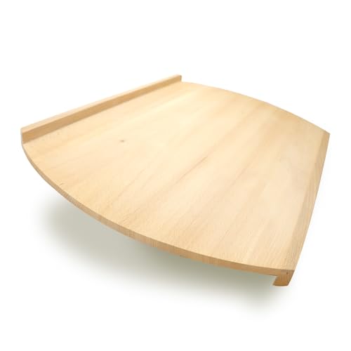 Fackelmann Asse Spianatoia, per pasta ed impasti fatti in casa, realizzato in pregiato Legno di Faggio non trattato, con Bordi Rialzati per Facilitare l'appoggio al piano di lavoro, dimensioni 38x58cm