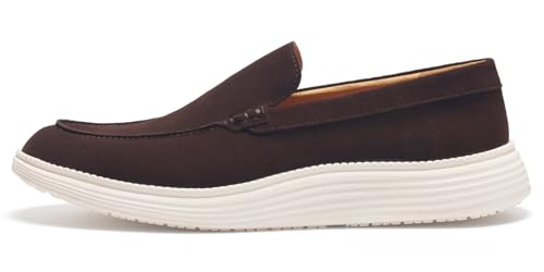 Image of Journey West Men's Comfort Casual Slip-on Suede Leather Loafers Shoes for Men