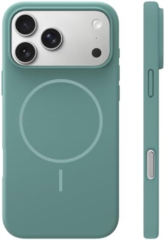 TOCOL für iPhone 17 Pro Max Hülle, Flüssig Silikon Magnethülle, Blaugrün | Kompatibel mit Magsafe, Eingebauter Magnetring, Eingebaute Mikrofaser, Stoßfest Kratzfest Rutschfest Grif