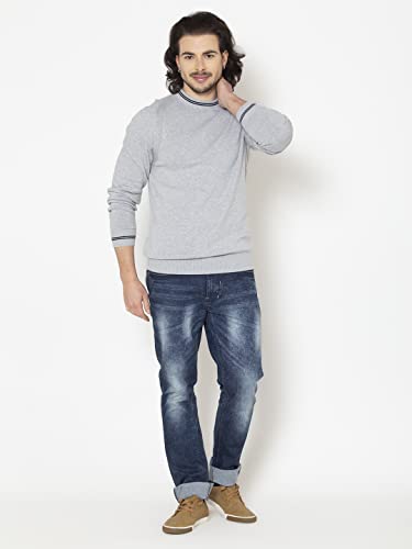 Image of Allen Cooper Solid Sweater for Men
