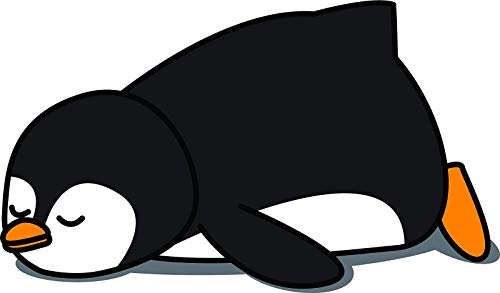 Cute Sleepy Lazy Penguin Cartoon Round Metal 0.75" Lapel Pin Hat Shirt Pin Tie Tack Pinback2