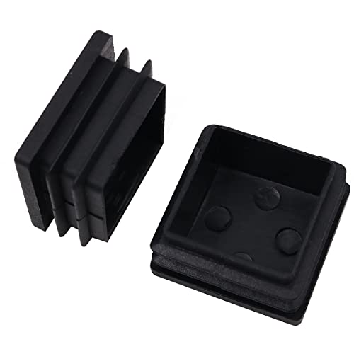Pack of 50 NUZAMAS Square Black Plastic End Caps,35 x 35mm Plastic Plugs,Square Tube Anti-Slip Mat - Image 2