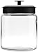 Anchor Hocking Montana Glass Jars withFresh Sealed Lids, Black Metal, 96 oz (Set of 2)