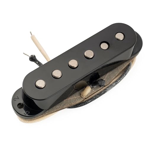 Musiclily Pro ST-FAT60S Staggered Alnico 2 Single Coil Neck Pickup for Strat Style Electric Guitar,
