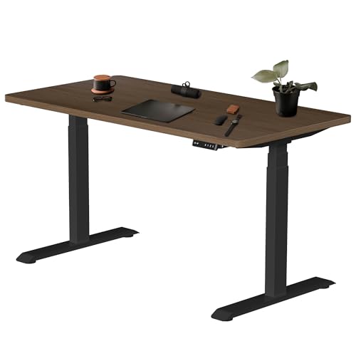 Image of Fromann Dual Motor Electric Standing Desk Frame 3 Tier Legs Height Adjustable Handset with USB A+ C Ports Sit Stand up Desk Base for Home and Office (Black)