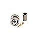 Saide 10Pack 50 Ohm BNC Crimp Male Connector for RG58 RG400 LMR195 RG142 RG223 (Pack of 10)