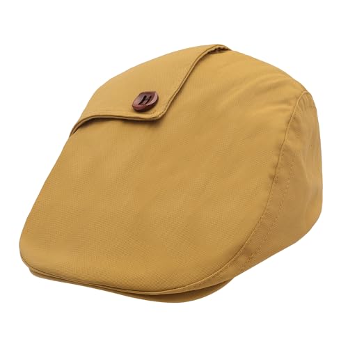 Image of ZLYC Men Cotton Flat Cap Summer Scally Ivy Gatsby Newsboy Beret Driver Cabbie Hunting Hat