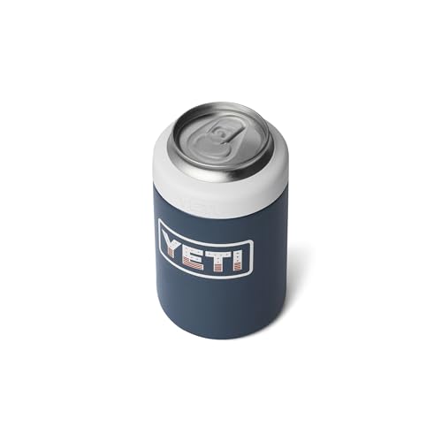 Image of YETI Rambler 12 oz. Colster Can Insulator for Standard Size Cans, Navy /White /Badge