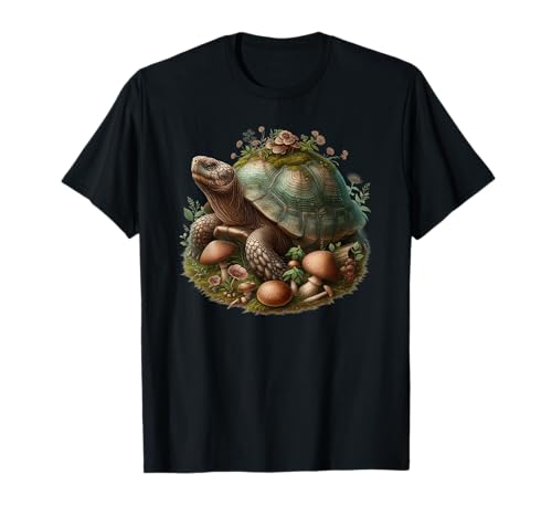 Floral Tortuga Animal Estética Flores Silvestres Cottagecore Camiseta