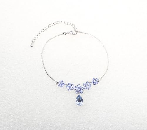 Image of Faship Gorgeous Rhinestone Crystal Floral Necklace Earrings Set