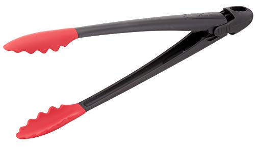 Lagostina Ingenio Smart Pinze in Silicone, Plastica e silicone, Nero e Rosso