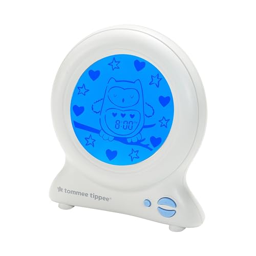 Tommee Tippee Groclock Light and Sound Sleep Trainer Clock for Kids Room, Digital Clock face, LED Nightlight, Optional Alarm Clock, Colourful Digital Display, Adjustable Brightness