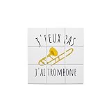 Fabulous Set di piastrelle in ceramica decorative, 10,8 x 10,8 cm, 10,8 cm, motivo: J'Poux Pas Hai Trombone Musique Orchestra Rame Jazz (taglia complessiva 32,4 x 32,4 cm)