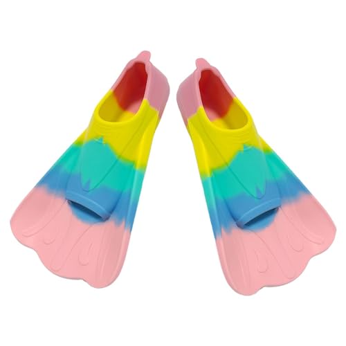 Palmes de natation en silicone courtes pour l'entraînement des adultes et enfants