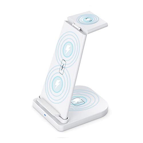 IUPPA Replacement for ios12 11 X XR XS Galaxy S9 S8 5 4 3 2 1 Wireless r Stand 3 in 1 Qi-Certified Fast Wireless Charging Station